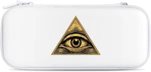 Illuminati Eye of Secret Compatible with Switch Carrying Case Hard Travel Game Bag Pouch with 15 Games Accessories