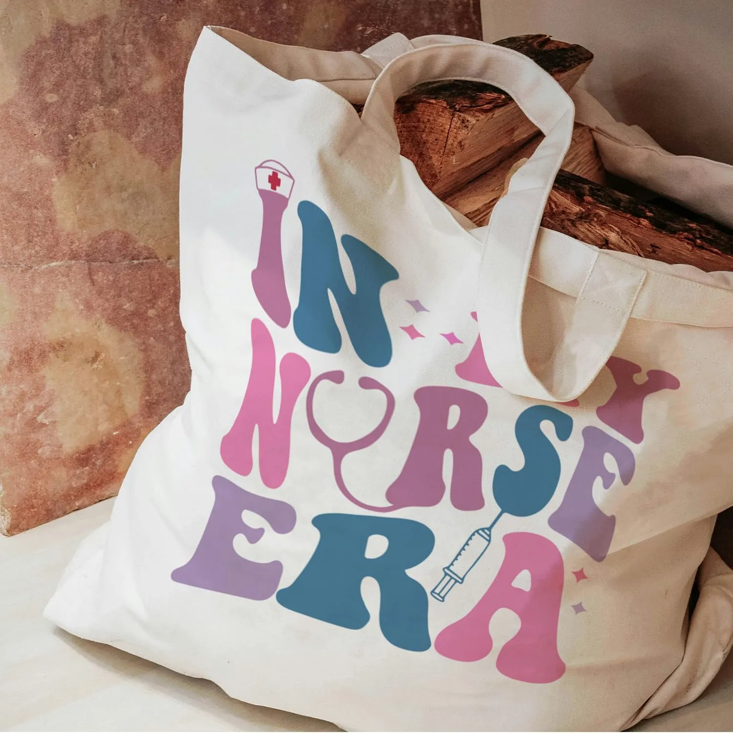 In My Nurse Era Canvas Tote Bag,Nurse Canvas Bag,Nurse Tote Bag,Nurse Appreciation Gife,Nurse Practitioner Gifts
