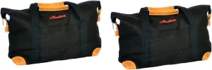 Indian Motorcycle Deluxe Saddlebag Travel Bags in Black, Pair, Leather Handles, Full Zippered Closure, Specific for Challenger, Chieftain, Indian Pursuit Elite, Roadmaster, and More, OEM 2885131