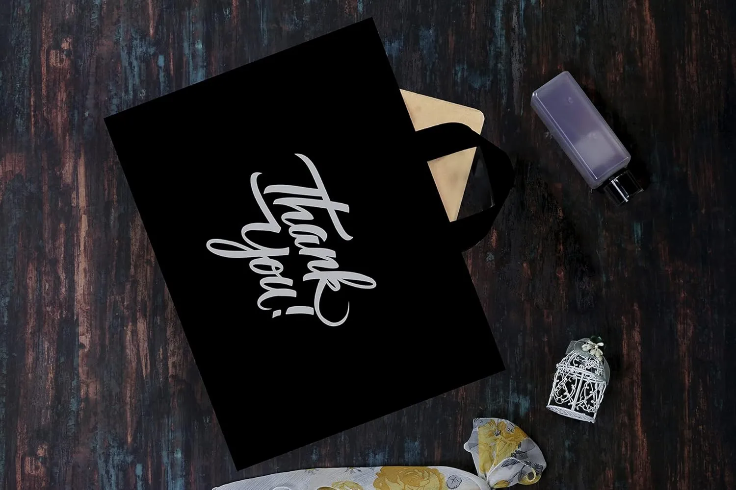 Infinite Pack Large Thank You Merchandise Bags w/Loop Handle, Glossy Boutique Bag, 3" Bottom Gusset & 3 Mil Thick
