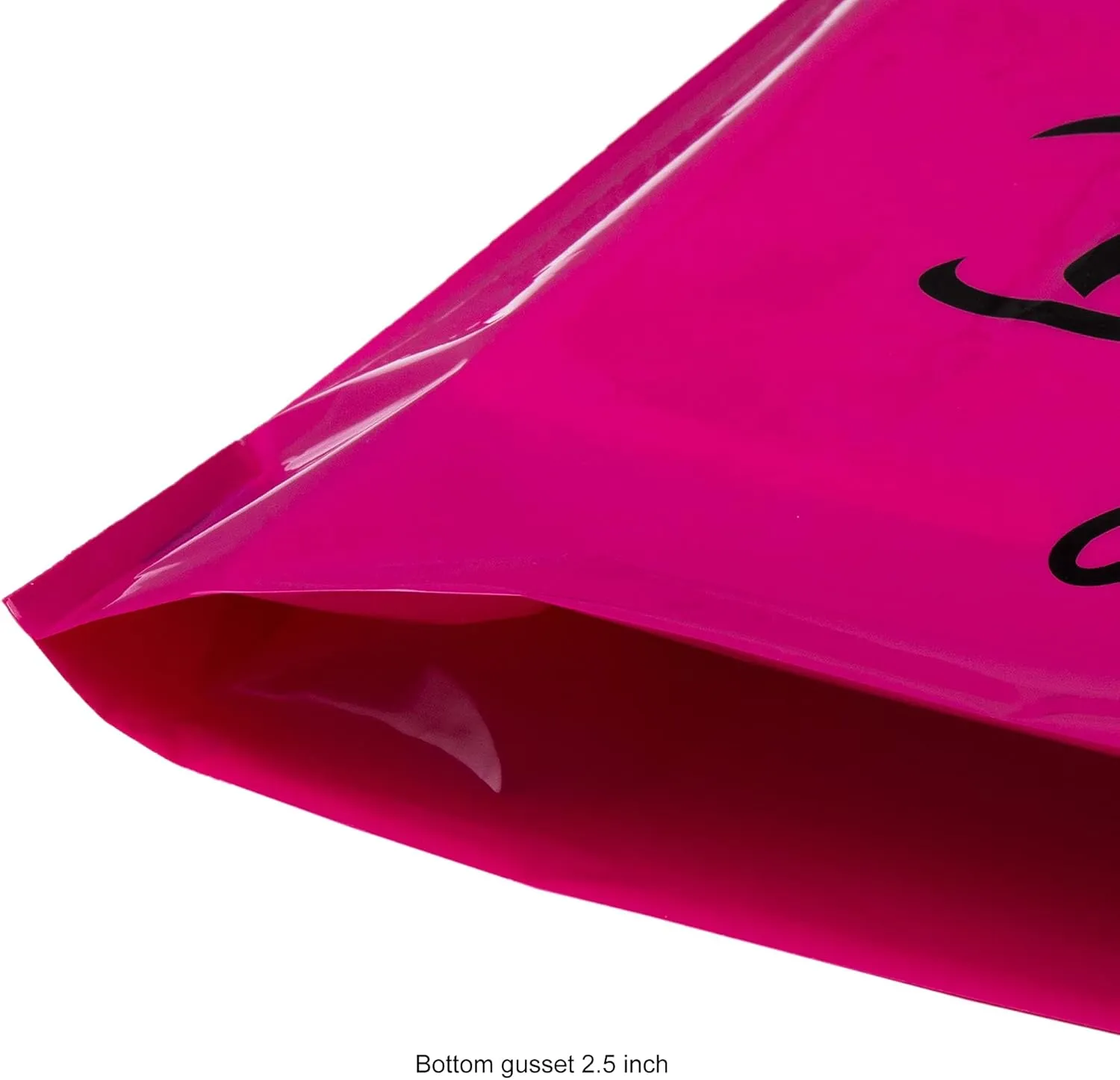 Infinite Pack Large Thank You Merchandise Bags w/Loop Handle, Glossy Boutique Bag, 3" Bottom Gusset & 3 Mil Thick