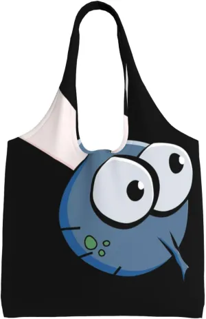 Insect Wings Eyes Cartoon Print Canvas Tote Bags,Reusable Cloth Bags For Shopping Beach Grocery Trendy