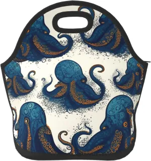 Insulated Lunch Bag for Women Men Lunch Box Reusable Lunch Tote Bags Tentacles octopus Cooler Bag Large Capacity Lunch Container Bag for Work, Travel, Outdoor