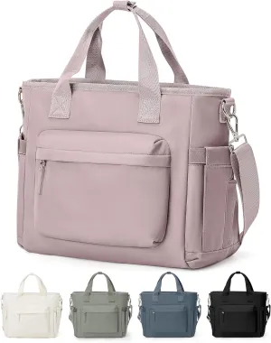 Insulated Lunch Bag Women Large Lunch Tote Bag with Shoulder Strap Adult Lunch Box Lunch Bags for Women Men Lunch Boxes for Work Pink Purple with Water Bottle Holder