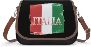 Italia National Pridees Messenger Bag for Women PU Leather Crossbody Bags Shoulder Handbags Purse