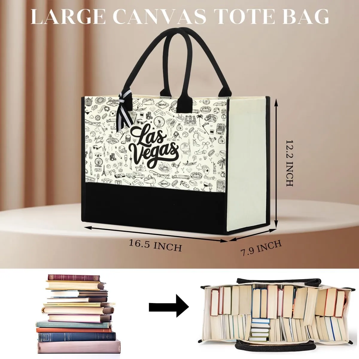 Italy Chicago New York Las Vegas Paris Gifts for Women Canvas Tote Bag