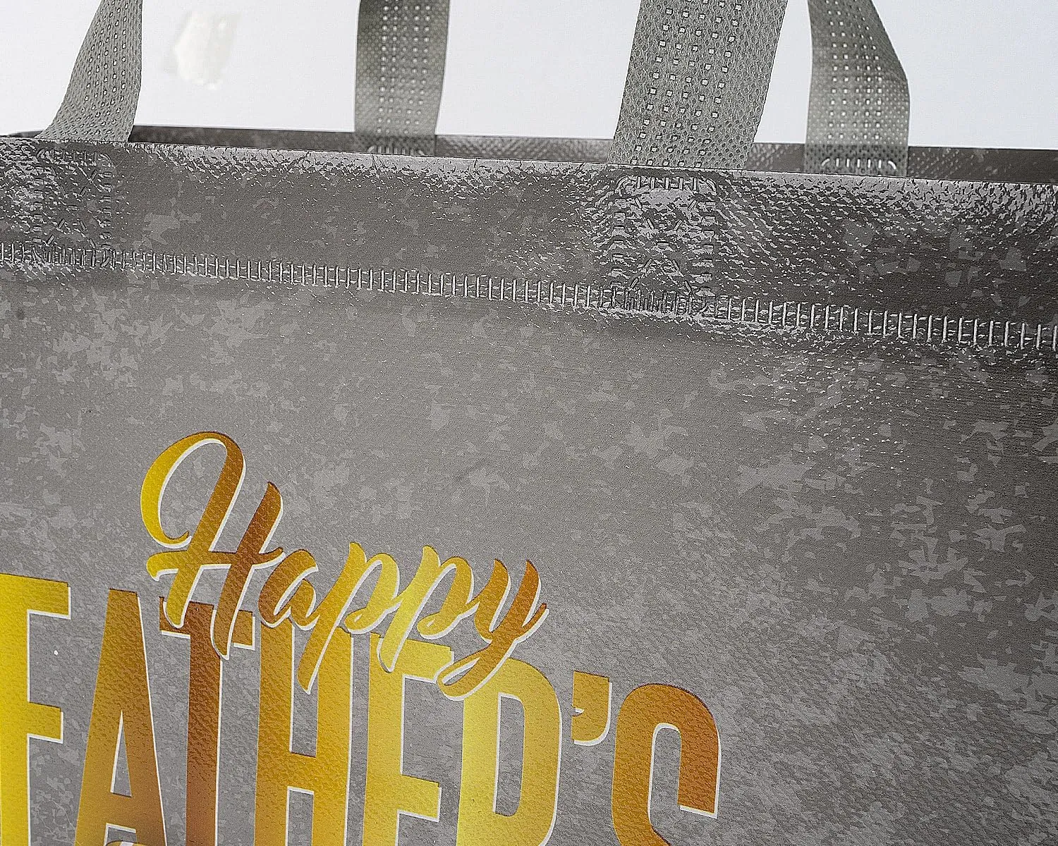 Jaywayang 10PCS 12.6" Happy Father's Day Gift Bag with Tissue Papers and Card, Large Reusable Non-Woven Fathers Day Bags with Handle for Men, Husband, Dad, Grandfather (Black, Blue)