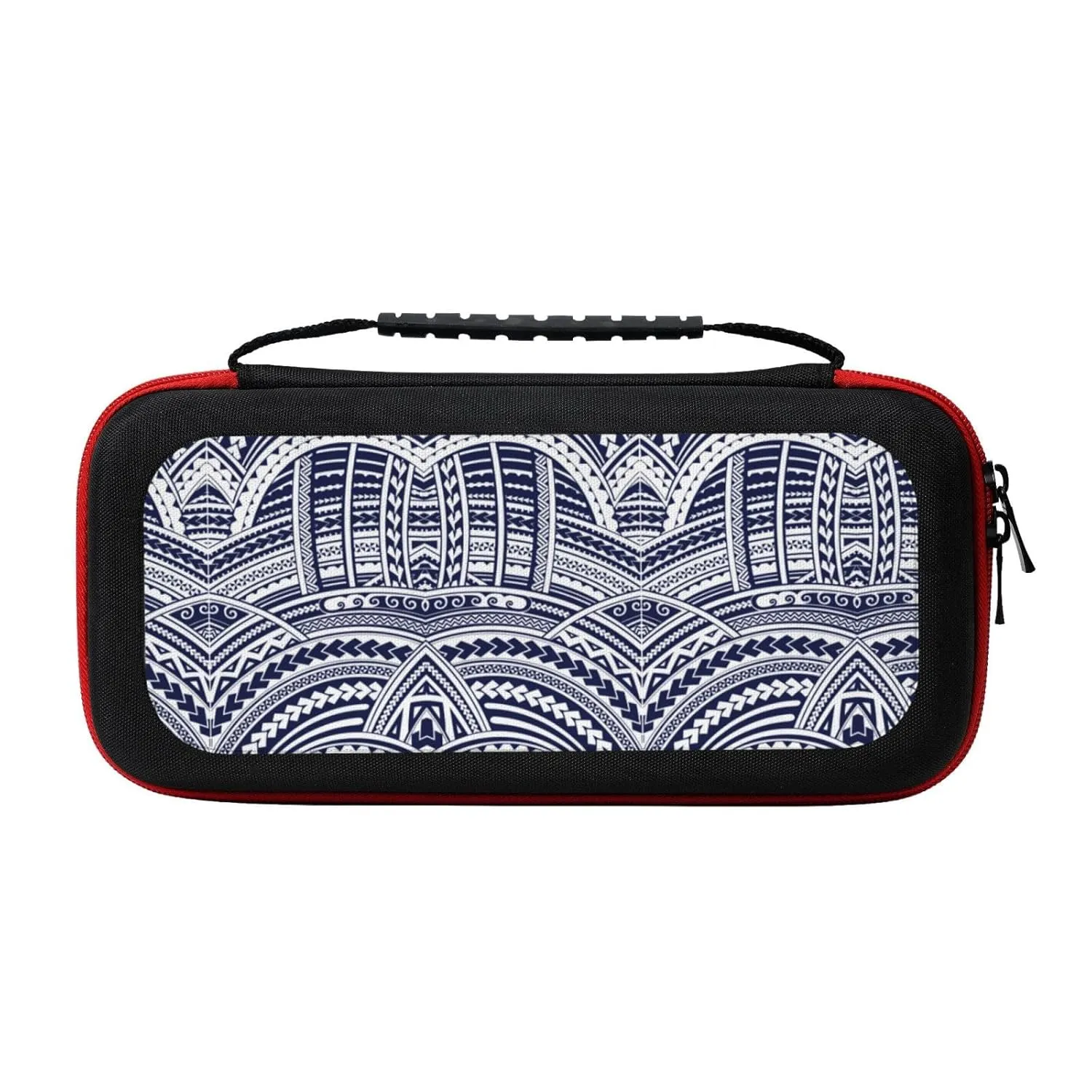 JBYJBX Blue Polynesian Maori Tribal Pattern Print Switch Carrying Bag Travel Case For Switch Game Protective Bags Messenger