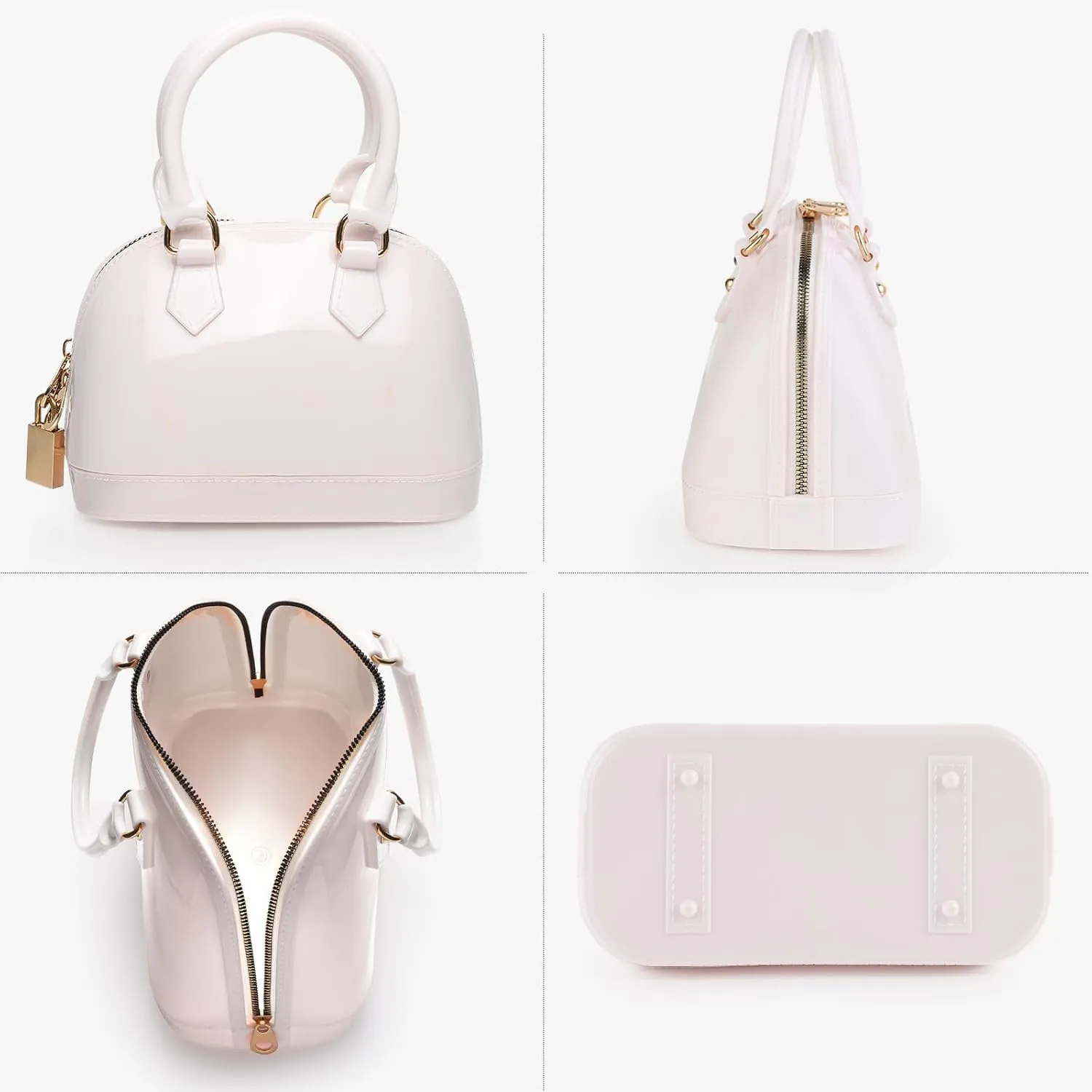 Jelly Crossbody Purse Shoulder Bag, Candy Color Tote Satchel Top-Handle Handbags for Women