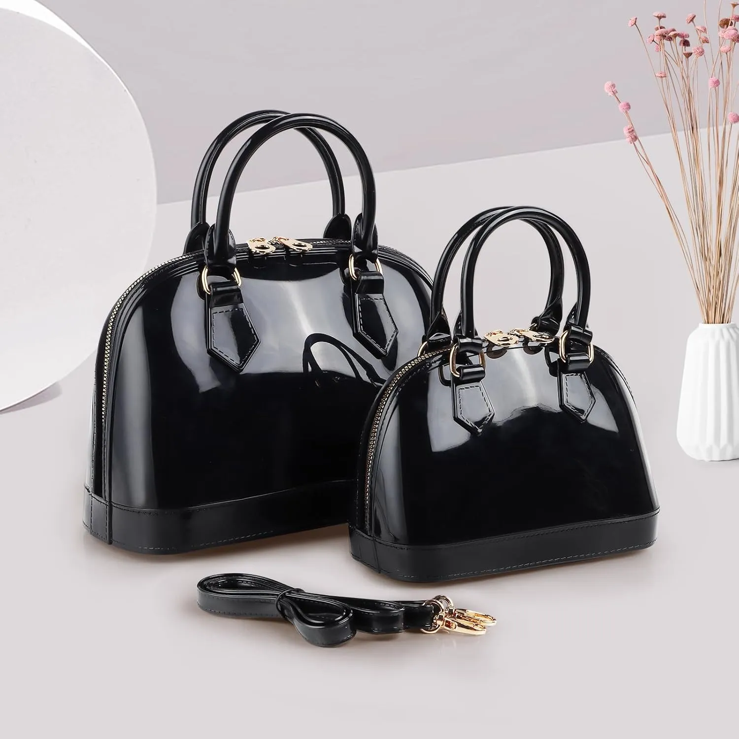 Jelly Crossbody Purse Shoulder Bag, Candy Color Tote Satchel Top-Handle Handbags for Women