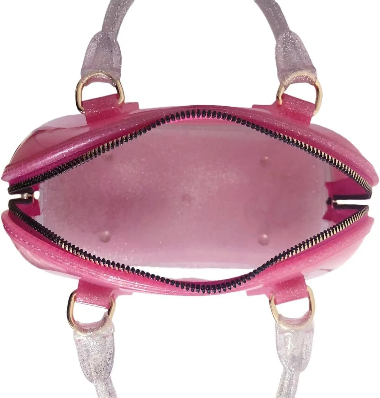 Jelly Crossbody Purse Shoulder Bag, Candy Color Tote Satchel Top-Handle Handbags for Women