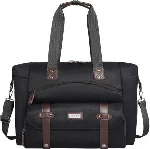 Jiefeike Diaper Bag Tote,Large baby bags for girls with Changing Pad, Baby Tote Bag for Mom and Dad, Black Diaper Baby Bag with Anti-Theft Insulated Pocket for Overnight Weekend Hospital