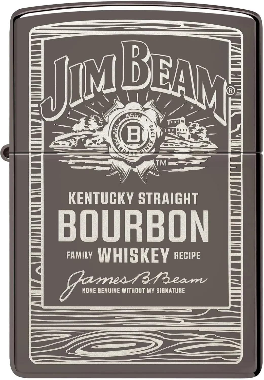 Jim Beam Black Ice, Windproof, Custom Designed, Stainless Steel Body