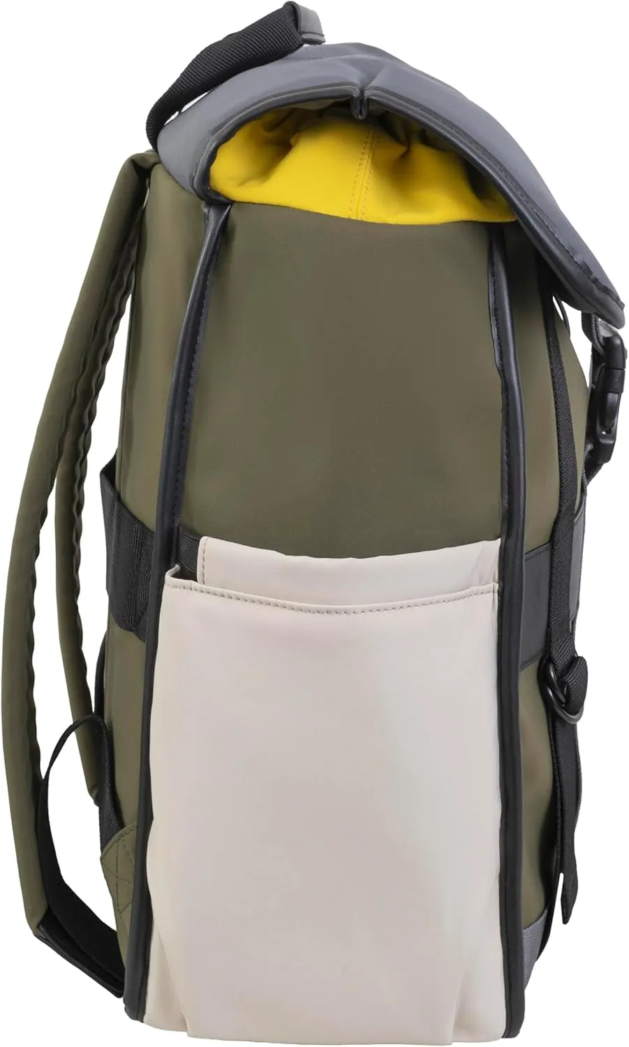 Joan & David 18 Inch Sport Nylon Backpack with Padded Laptop Sleeve, Mesh Organizer Pockets (Olive/Multi)