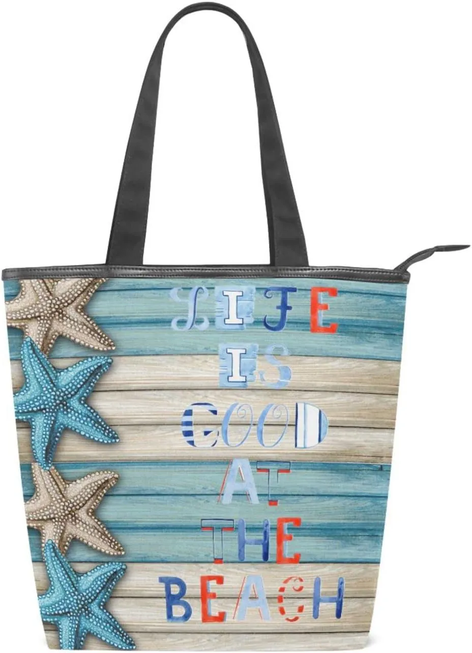JSTEL Canvas Tote Bag for Women with Zipper,Lady Tote Bag Canvas Tote Purse Canvas Handbag for Work Travel