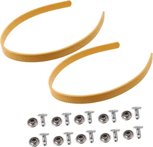KAILIKETIY 2 Set Rivet Strap with Straps Handbag Replacement Strap Handles Belt Bag for The Tote Bag Tote Bags Handle Repair Accessories Bag Supplies Leather Bag Strap Yellow