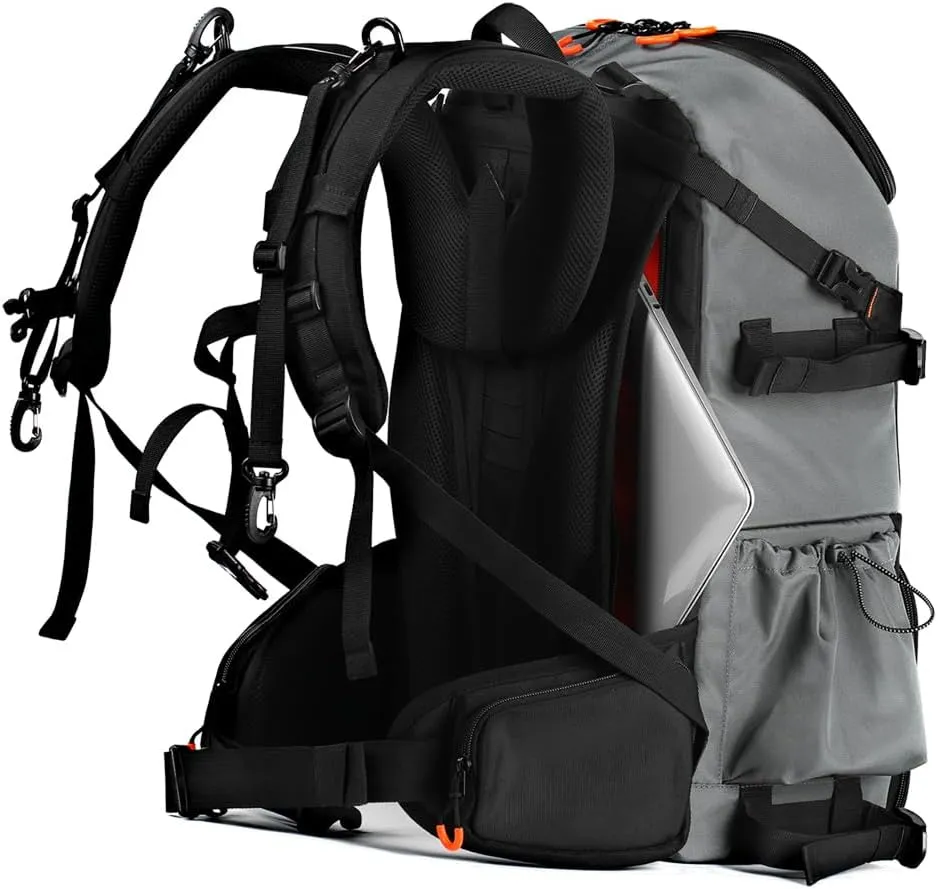K&F Concept Camera Bag EVA Waterproof 2 in 1Camera Backpack Shoulder Bag 32L Large Capacity with Rain Cover Storage for 15.6" Laptop for Photography