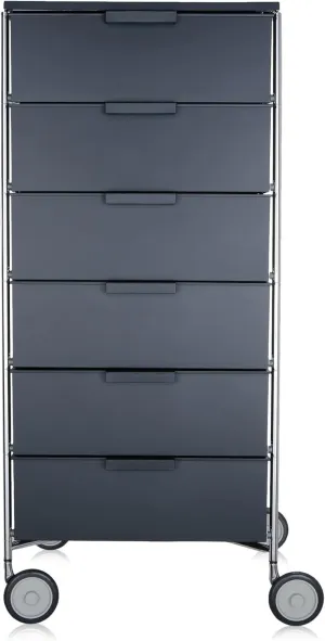 Kartell Mobil Drawers on Wheels by Antonio Citterio with Oliver Low, Pack of 1, Matte Opaque Slate