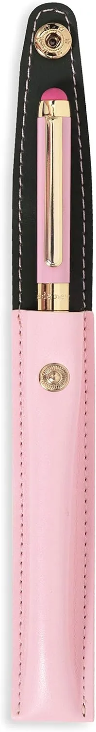 Kate Spade New York Stylus Pen for Touch Screens, Metal Ballpoint Pen with Black Ink and Storage Pouch, Colorblock