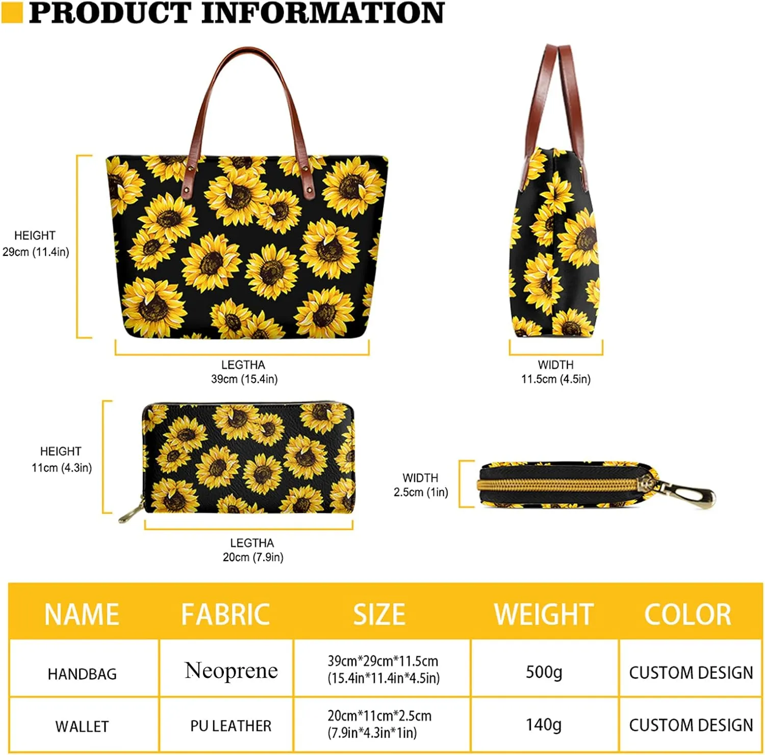 KEIAHUAN Womens Purses and Handbags Set Includes Long Wallets with Large Capacity Top-Handle Bag Ladies Shoulder Totes 2 Pack