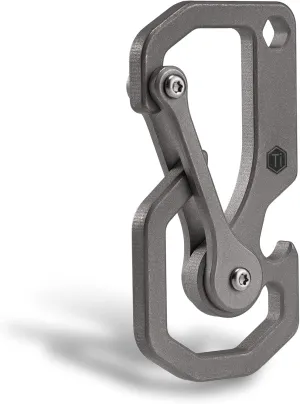 KeyUnity KU06 Titanium Carabiner Keychain Tool, Bottle Opener with Screw Bit Driver for Everyday Carry