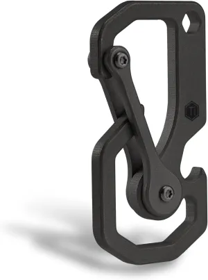 KeyUnity KU06BK Titanium Carabiner Keychain Tool, Bottle Opener with Screw Bit Driver for Everyday Carry