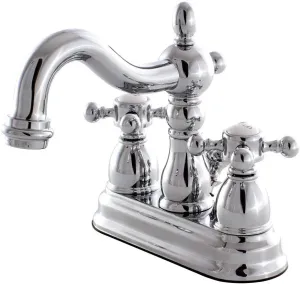 Kingston Brass KB1601BX Heritage 4" Centerset Lavatory Faucet with Metal Cross Handle, Chrome