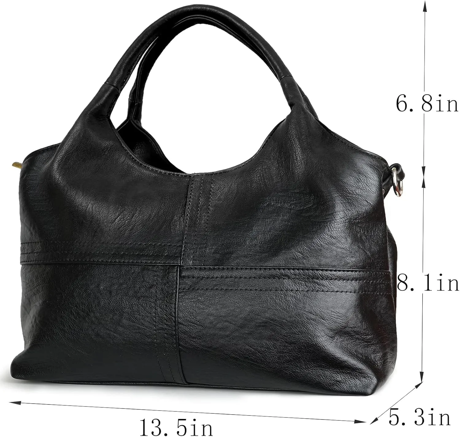 KOGTLA Vegan Leather Purses for Women with Detachable Satchel Strap, Ladies Handbags, Tote Hobo Bags with Top Handle