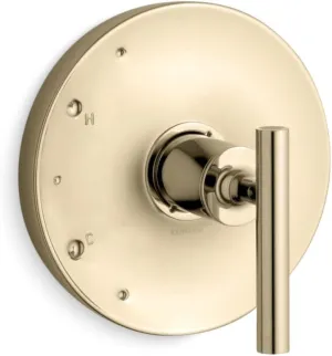 KOHLER TS14423-4-AF Purist Rite-Temp Valve Trim With Lever Handle, Vibrant French Gold