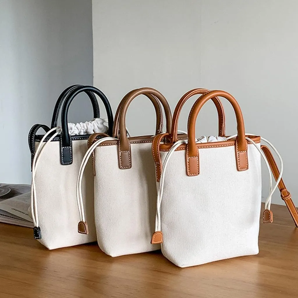 Korean Style Bucket Bags Versatile Minimalist Crossbody Bag Shoulder Bag for Women Girl Travel Bags Brown/Black/Khaki