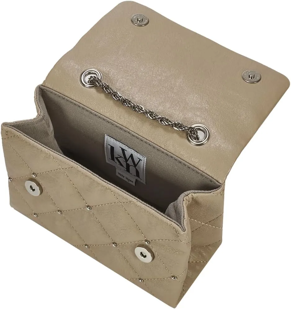 KWANI Lozenge Studded Tote Shoulder bags PU Leather Large Purses Handbag for Women, Magnetic Closure