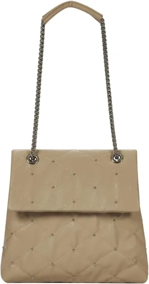 KWANI Lozenge Studded Tote Shoulder bags PU Leather Large Purses Handbag for Women, Magnetic Closure