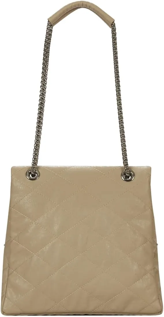 KWANI Lozenge Studded Tote Shoulder bags PU Leather Large Purses Handbag for Women, Magnetic Closure