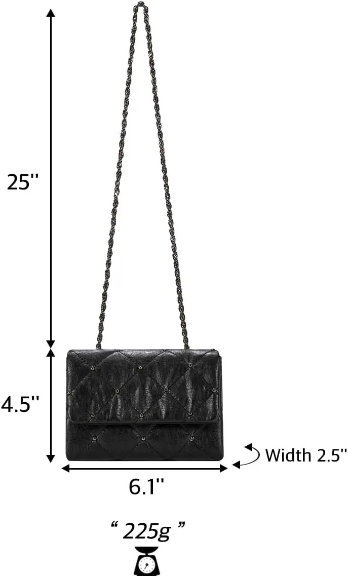 KWANI Lozenge Studded Tote Shoulder bags PU Leather Large Purses Handbag for Women, Magnetic Closure
