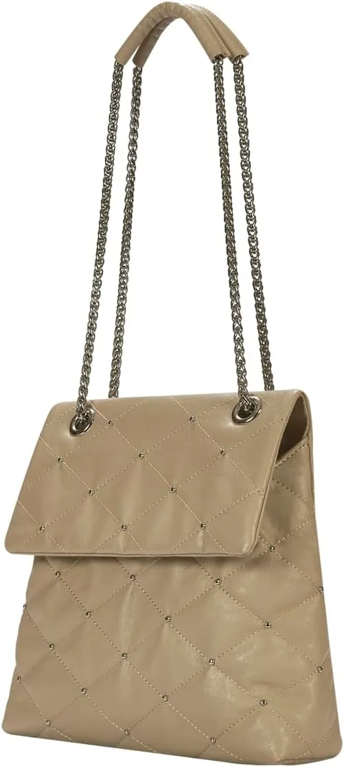 KWANI Lozenge Studded Tote Shoulder bags PU Leather Large Purses Handbag for Women, Magnetic Closure