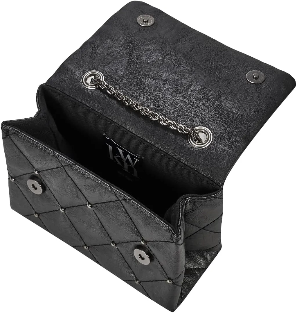 KWANI Lozenge Studded Tote Shoulder bags PU Leather Large Purses Handbag for Women, Magnetic Closure
