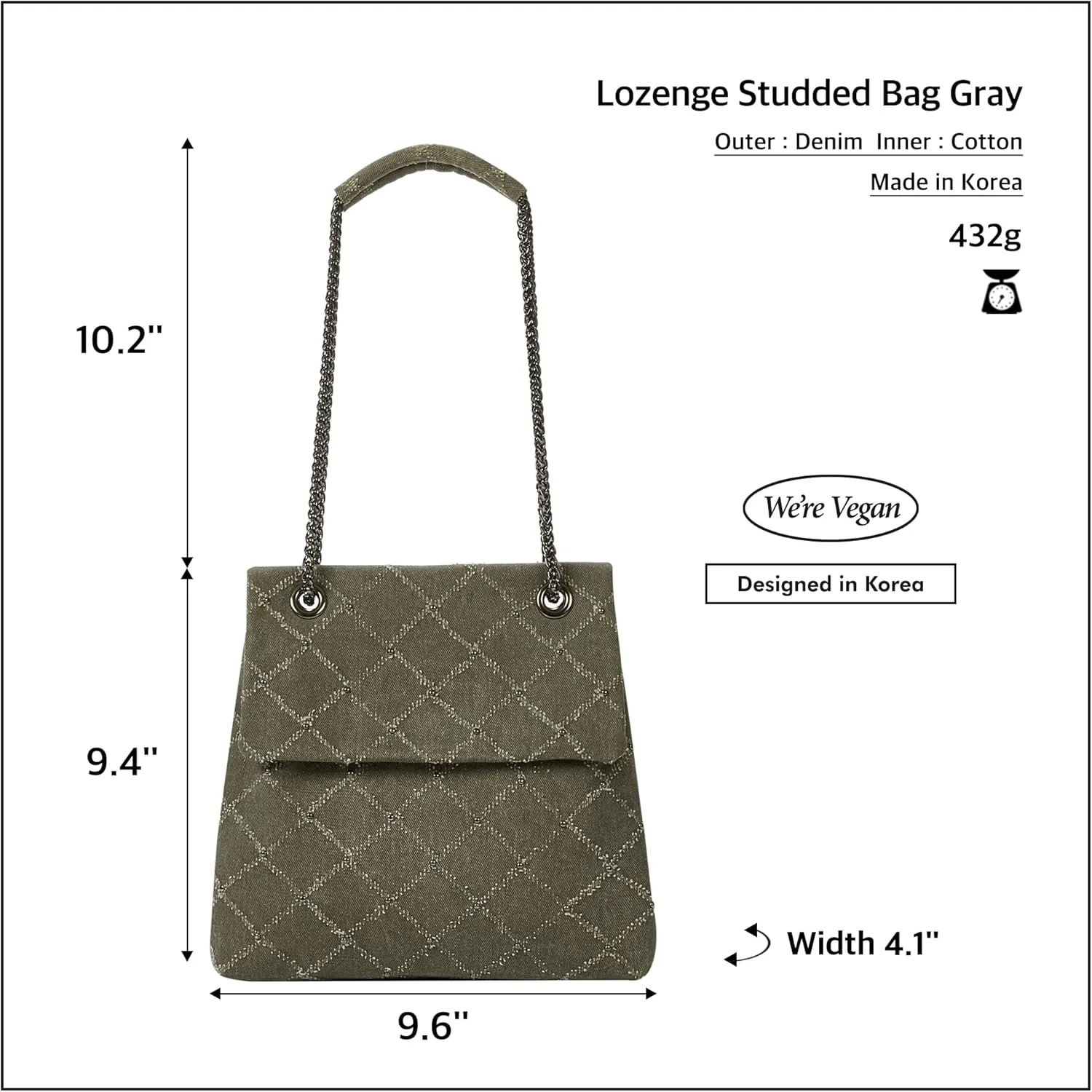 KWANI Lozenge Studded Tote Shoulder bags PU Leather Large Purses Handbag for Women, Magnetic Closure