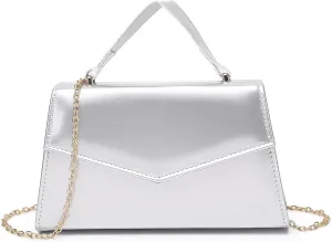 Labair Women's Evening Handbag Patent Leather Purse Wedding Party Bridal Handbag.