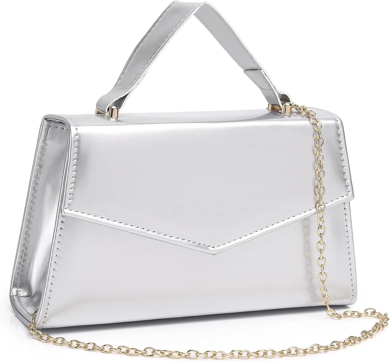 Labair Women's Evening Handbag Patent Leather Purse Wedding Party Bridal Handbag.