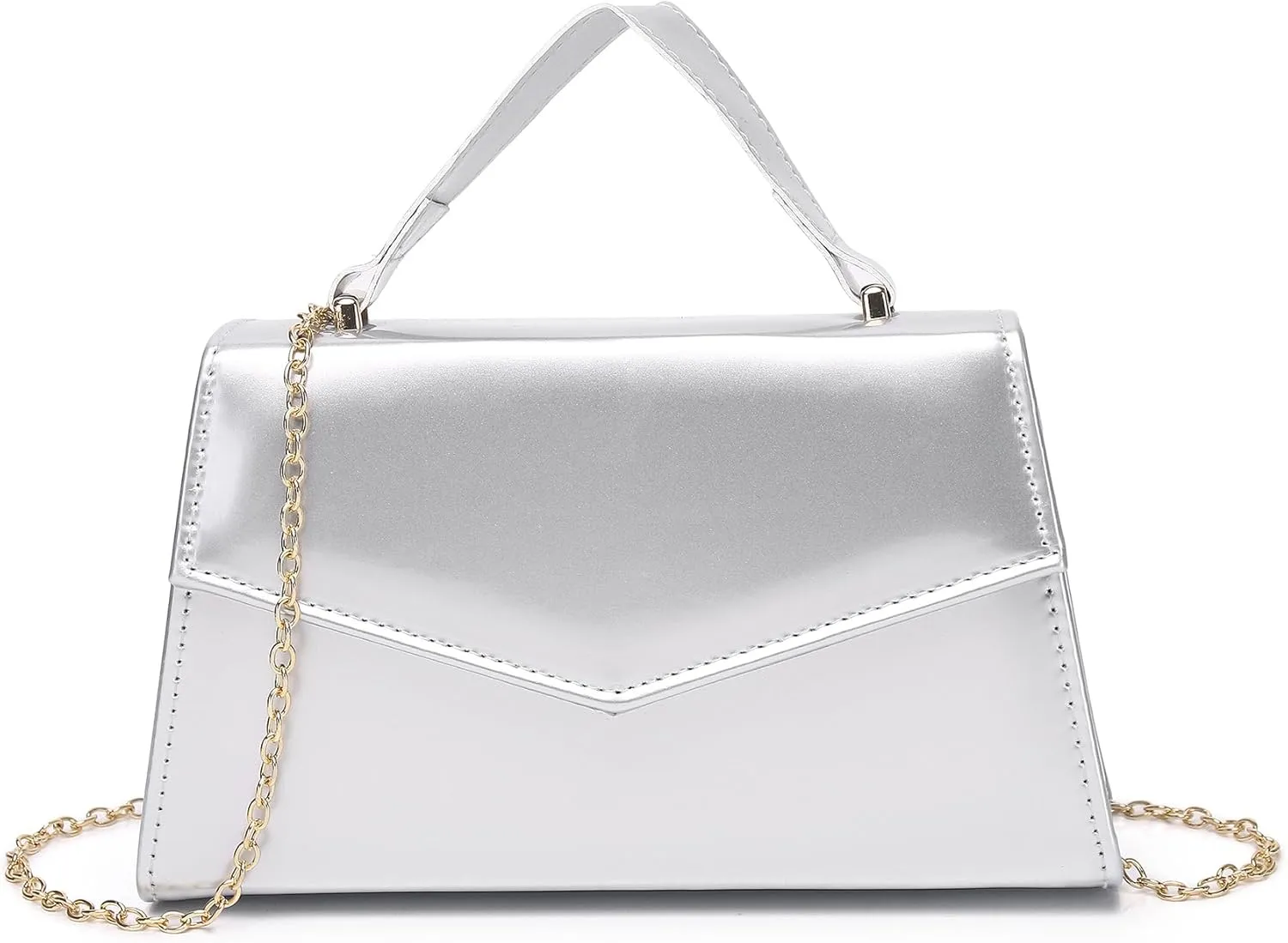 Labair Women's Evening Handbag Patent Leather Purse Wedding Party Bridal Handbag.