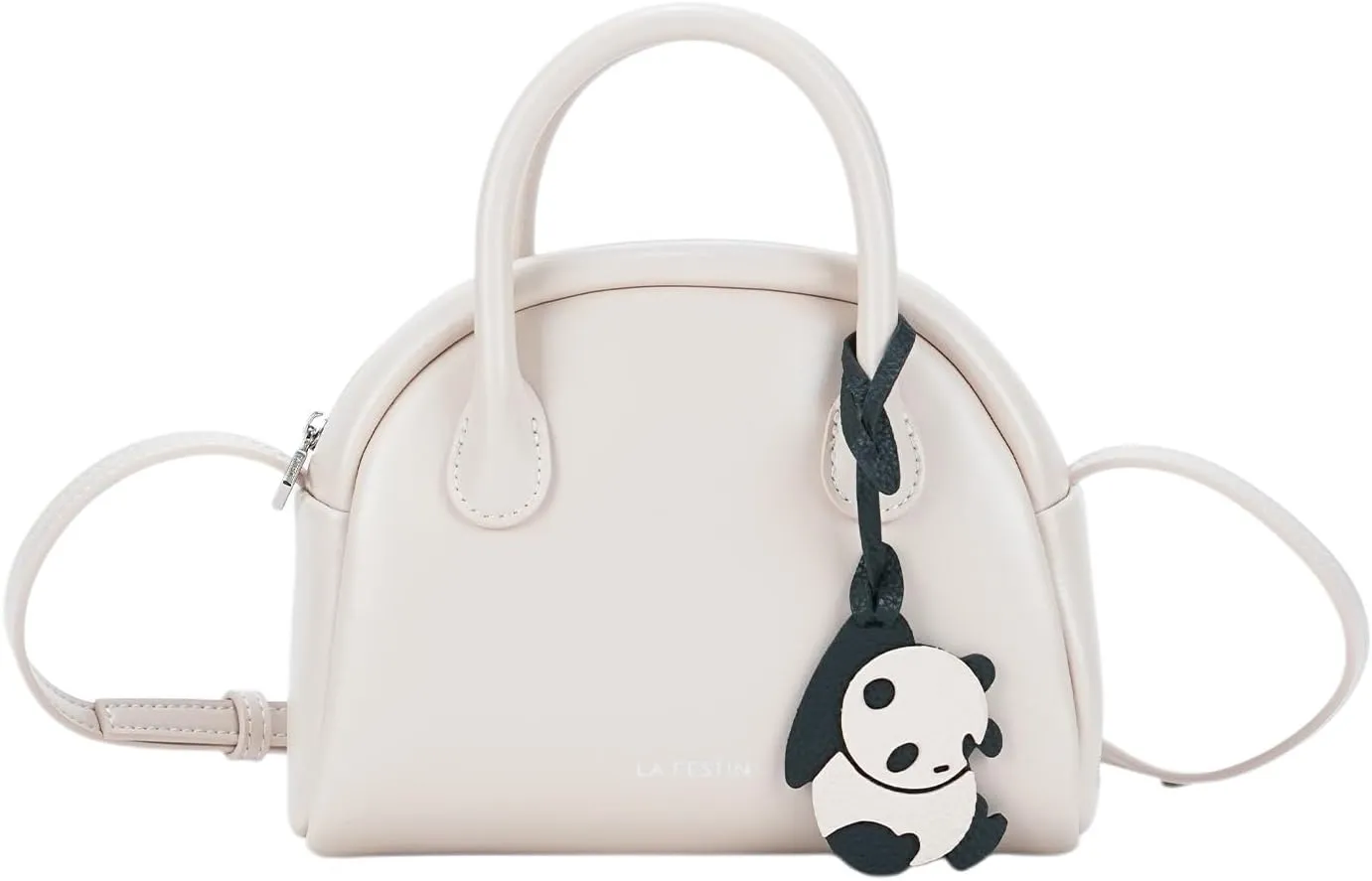 LA'FESTIN Leather Top-Handle Satchel for Women: Small Purse with Adjustable Strap, Lightweight Crossbody Bag with Decoration