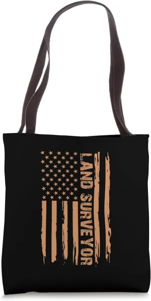 Land Surveyor US Flag - Land Surveyor Tote Bag