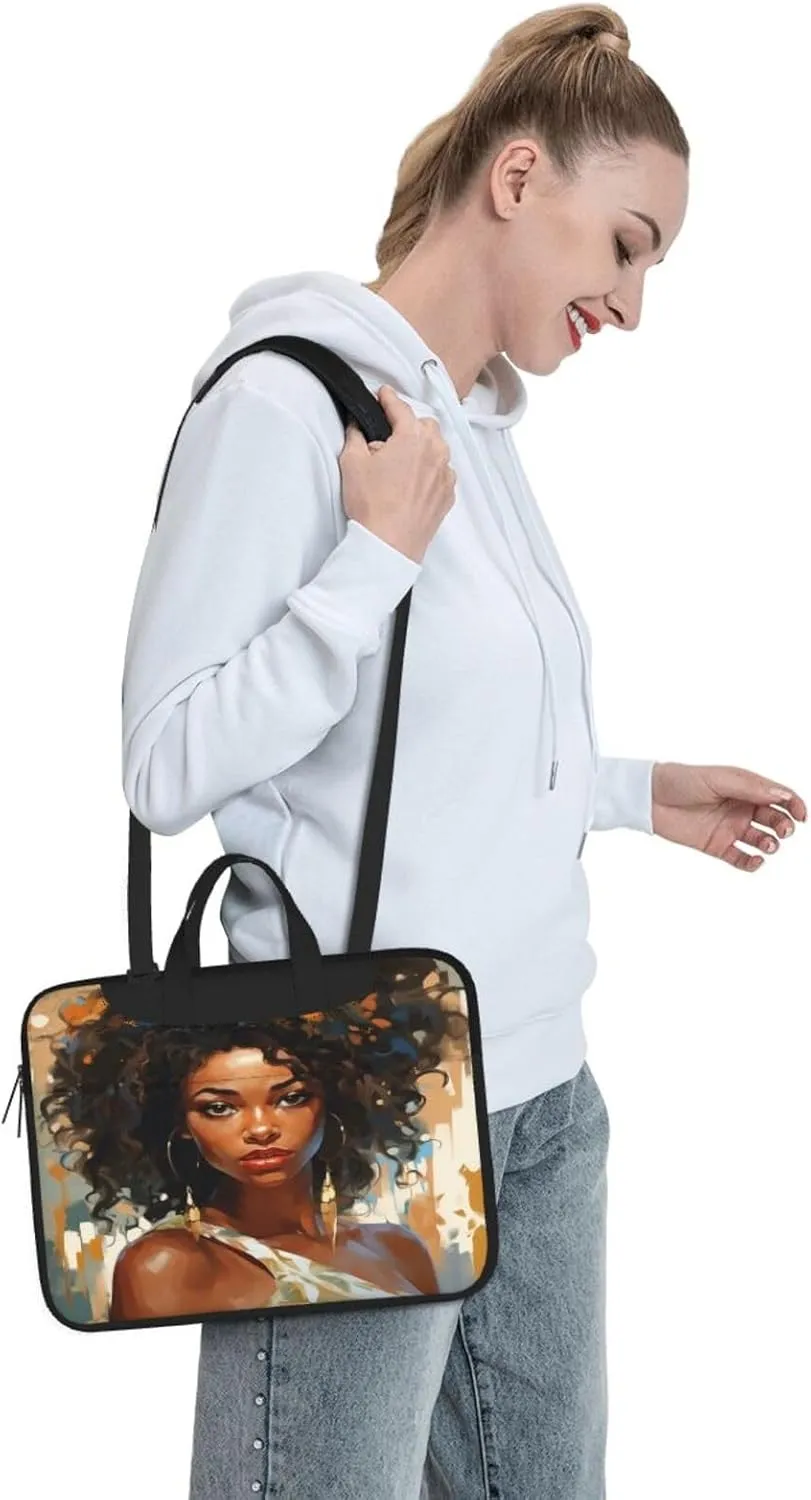Laptop Bag Blue Purple Halo Swirl Art Painting Laptop Tote Bag Women Men Laptop Sleeve Case Lightweight Computer Bag
