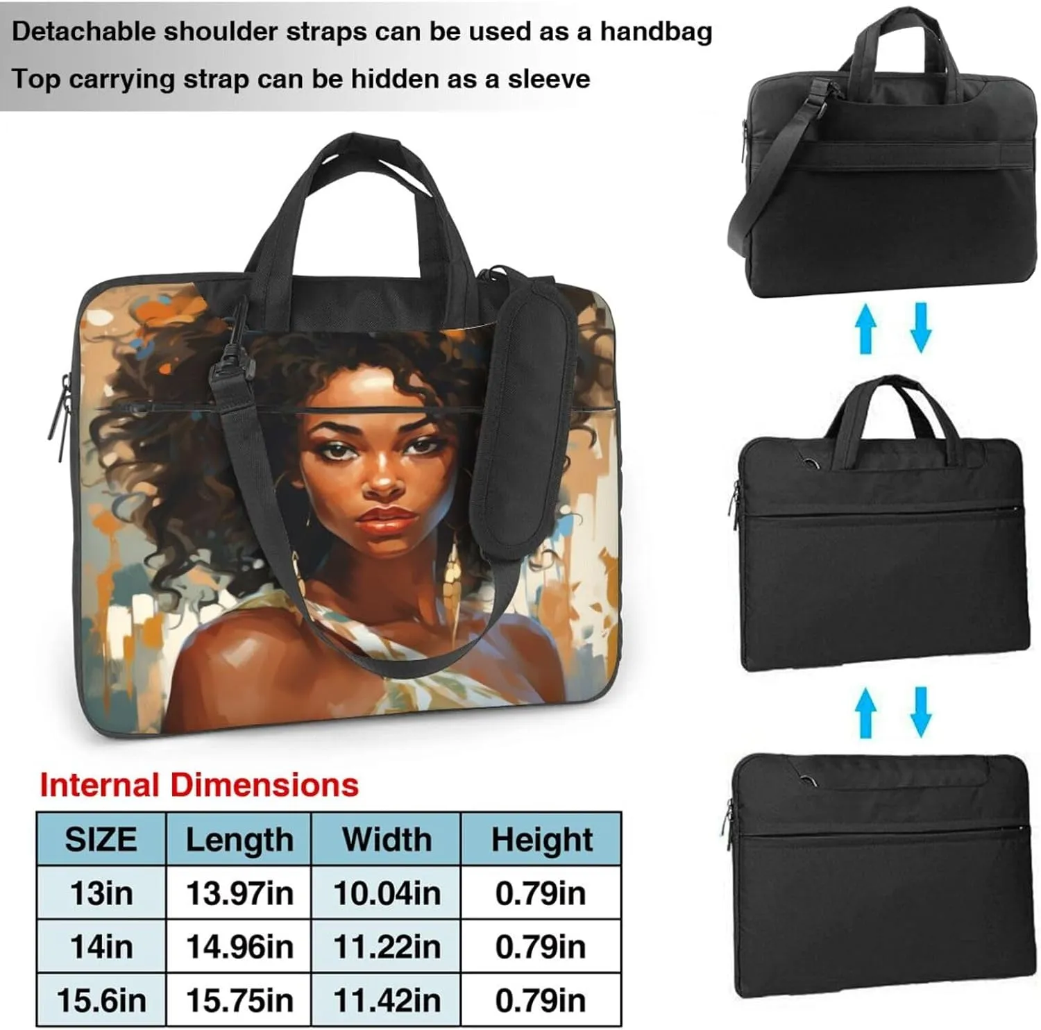 Laptop Bag Blue Purple Halo Swirl Art Painting Laptop Tote Bag Women Men Laptop Sleeve Case Lightweight Computer Bag