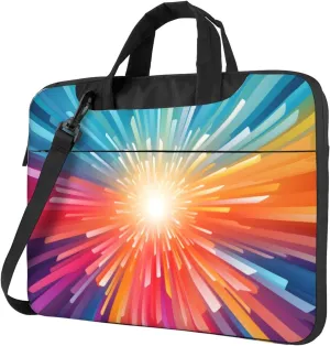 Laptop Bag Colorful Explosion Beam Laptop Tote Bag Women Men Laptop Sleeve Case Lightweight Computer Bag