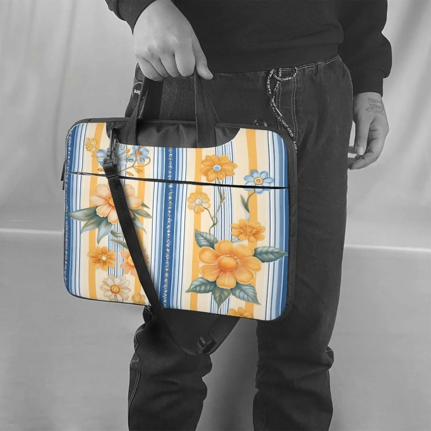 Laptop Bag Colorful Explosion Beam Laptop Tote Bag Women Men Laptop Sleeve Case Lightweight Computer Bag