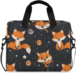 Laptop Bag Fits Up to 16 Inch Computer Foxes Space Laptop Briefcases for Men Women