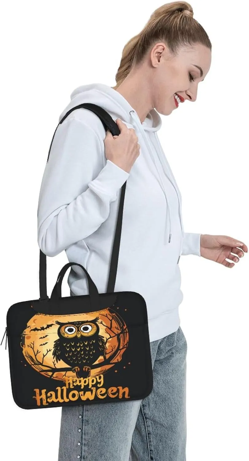 Laptop Bag Floral Flowers Skull Laptop Tote Bag Women Men Laptop Sleeve Case Lightweight Computer Bag