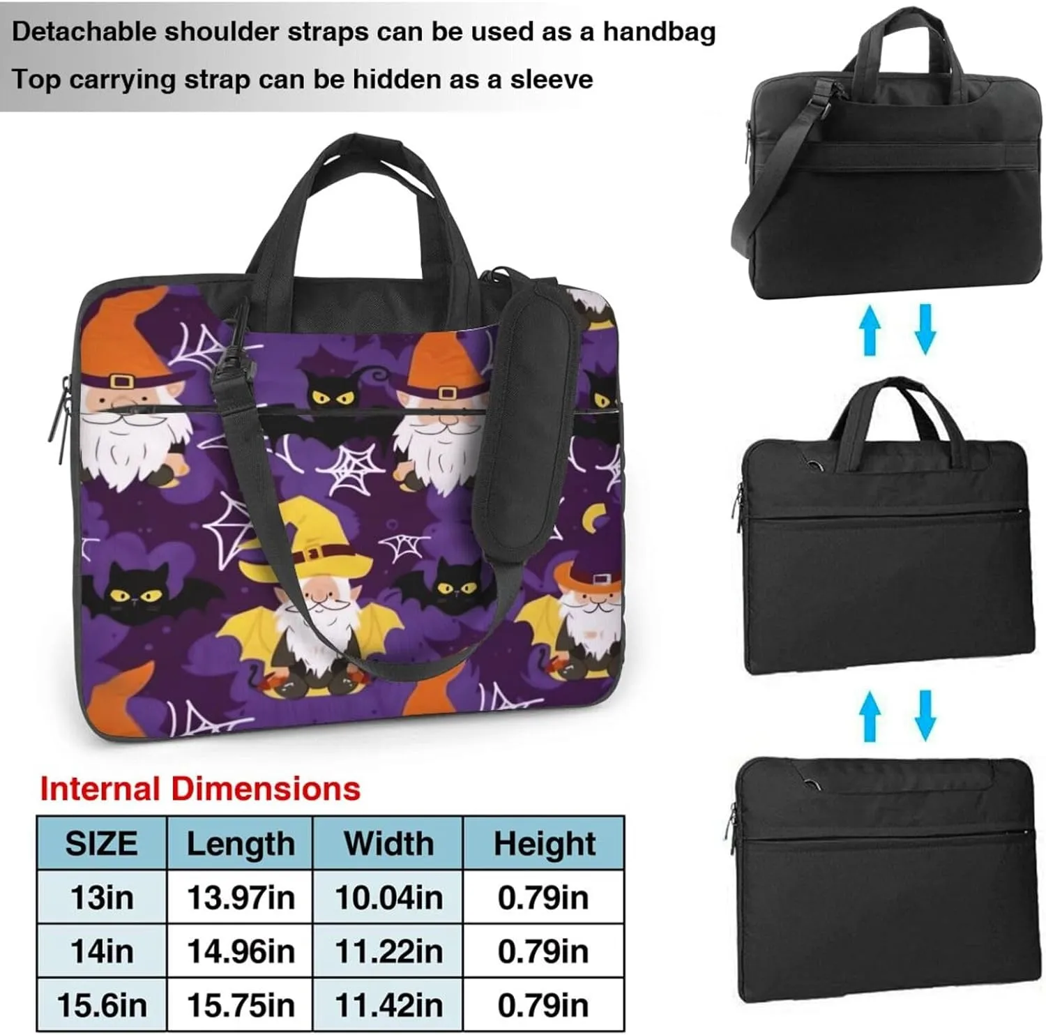 Laptop Bag Floral Flowers Skull Laptop Tote Bag Women Men Laptop Sleeve Case Lightweight Computer Bag