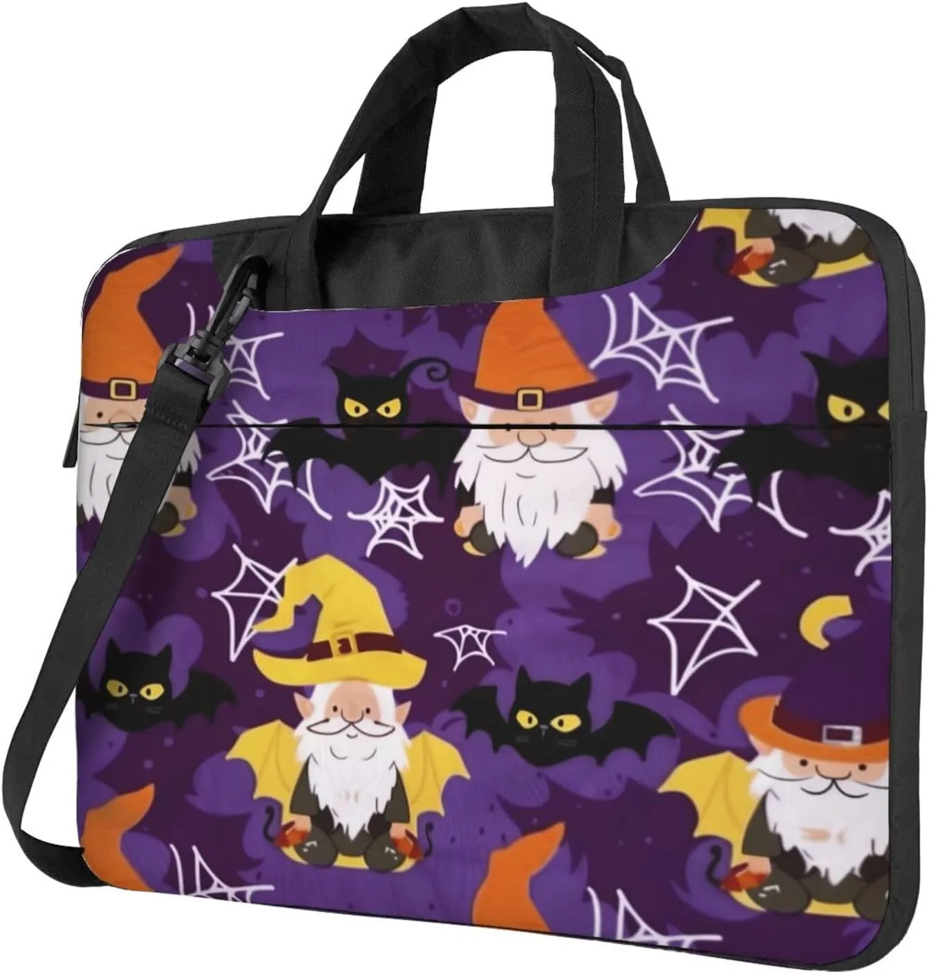 Laptop Bag Floral Flowers Skull Laptop Tote Bag Women Men Laptop Sleeve Case Lightweight Computer Bag